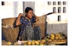 Mangoverkäuferin, Pathein, Myanmar
