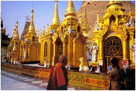 pagode shwedagon à Yangon, Myanmar, Burma