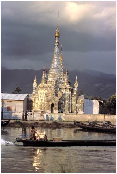 Pagoda at Inle Lake Myanmar
