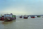 bateaux sur l'irrawaddy